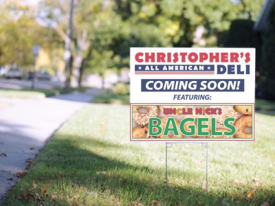 Christopher's Deli Yard Sign