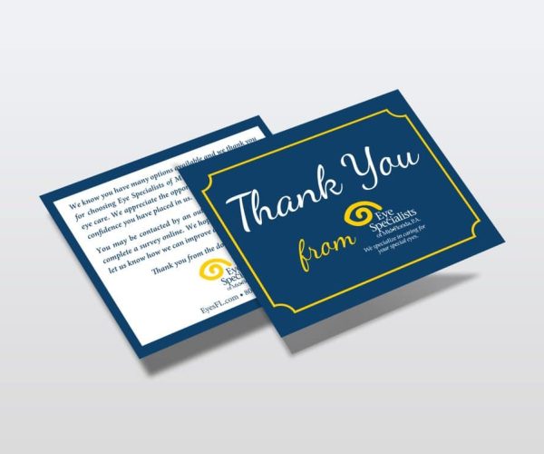 Eye Specialist Thank You Card Eye Specialist Thank You Card