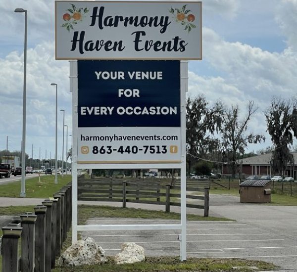 Harmony Haven Events Sign