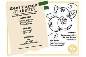Keel Farms Little Bites Menu