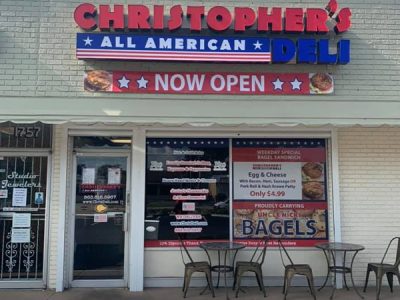 Christophers Deli Sign
